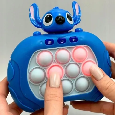 GRA ZRĘCZNOŚCIOWA STITCH POP IT ANTYSTRESOWA ELEKTRYCZNA STICH NIEBIESKI
