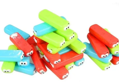Gra Zręcznościowa Wieża Jenga z Klockami Robakami