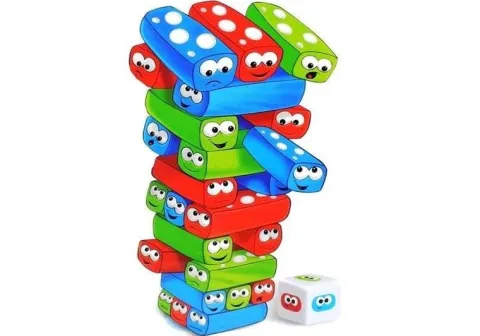 Gra Zręcznościowa Wieża Jenga z Klockami Robakami