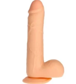 Grube cieliste dildo z przyssawką Real