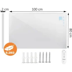 Grzejnik na podczerwień promiennik podczerwieni 800 W Berdsen BD-987 pilot WiFi aplikacja