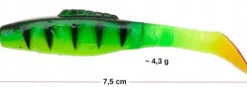 GUMA Kopyto 7,5 cm /4,3 g na szczupaka okonia miękka przynęta wędkarska