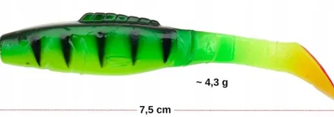 GUMA Kopyto 7,5 cm /4,3 g na szczupaka okonia miękka przynęta wędkarska