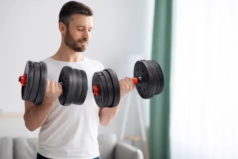 Hantle sztanga 2w1 do ćwiczeń Maximus 2x 10kg