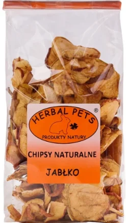 HERBAL PETS jabłko suszone chipsy dla królika kawii świnki gryzoni 100g