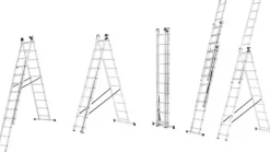 HIGHER Drabina aluminiowa 3x10 Professional + GRATIS