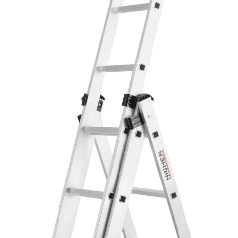 HIGHER Drabina aluminiowa 3x10 Professional + GRATIS