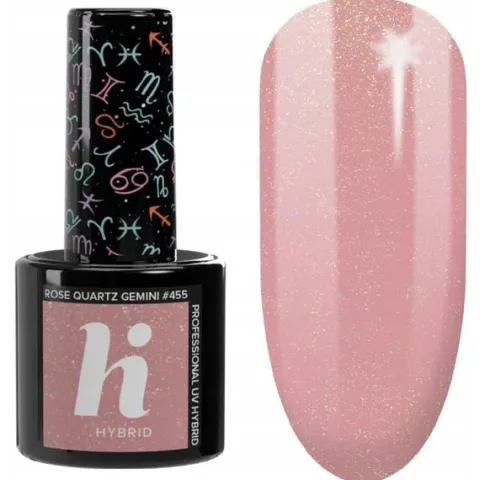 HI HYBRID Lakier hybrydowy #455 Rose Quartz Gemini 5ml