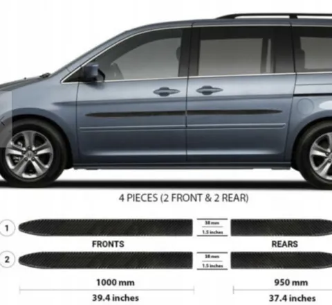 Honda ODYSSEY 2005-2010 Listwy CZARNE Boczne Drzwi