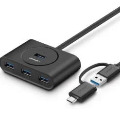 HUB USB UGREEN CR113 4-portowy 3.0 OTG DO PC, Laptopa i Smartfona