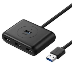 Hub USB Ugreen CR113 4x USB 3.0 5Gbps 1m Czarny
