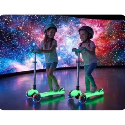 Hulajnoga trójkołowa dla dzieci balansowa świecąca w ciemności Ricokids Glow - turkusowa
