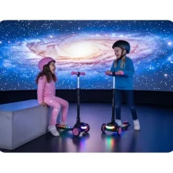 Hulajnoga trójkołowa dla dzieci balansowa LED Ricokids Leddi - czarna