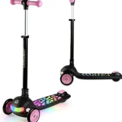 Hulajnoga trójkołowa dla dzieci balansowa LED Ricokids Leddi - czarna