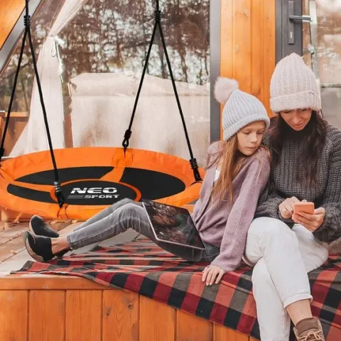 Huśtawka bocianie gniazdo Swingo XXL wielokolorowa 120 cm