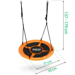 Huśtawka bocianie gniazdo Swingo XXL wielokolorowa 120 cm