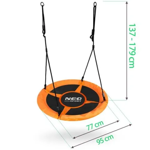 Huśtawka bocianie gniazdo Swingo XXL wielokolorowa 120 cm