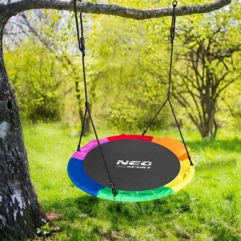 Huśtawka bocianie gniazdo Swingo XXL wielokolorowa 110 cm