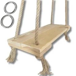 Huśtawka drewniana do ogrodu domu bujak deska loft boho mocna premium 49cm
