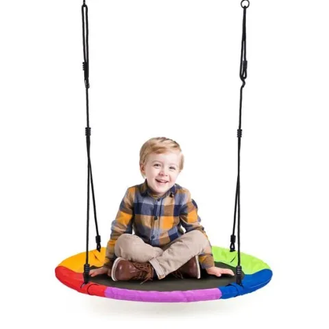 Huśtawka ogrodowa bocianie gniazdo 100cm kolorowa ECOTOYS