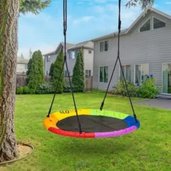 Huśtawka ogrodowa bocianie gniazdo 100cm kolorowa ECOTOYS