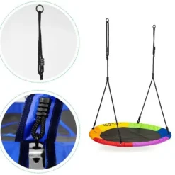 Huśtawka ogrodowa bocianie gniazdo 100cm kolorowa ECOTOYS