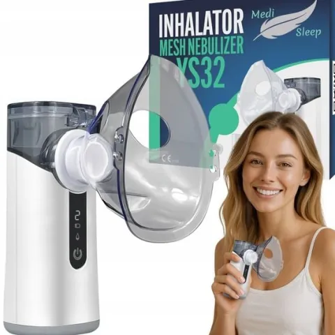 INHALATOR NEBULIZATOR DLA DZIECI DOROSŁYCH SIATECZKOWY PRZENOŚNY BEZPRZEWOD