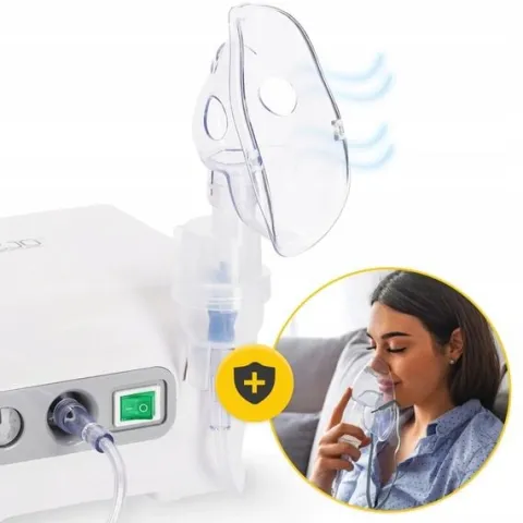 INHALATOR NEBULIZATOR KOMPRESOROWY DLA DOROSŁYCH PRZENOŚNY CICHY STD