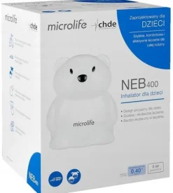 Inhalator NEBULIZATOR Microlife NEB 400 MIŚ CICHY DLA DZIECI NEB400 +SÓL