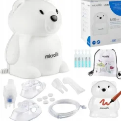 Inhalator NEBULIZATOR Microlife NEB 400 MIŚ CICHY DLA DZIECI NEB400 +SÓL