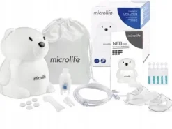 Inhalator NEBULIZATOR Microlife NEB 400 MIŚ CICHY DLA DZIECI NEB400 +SÓL
