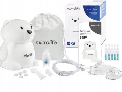 Inhalator NEBULIZATOR Microlife NEB 400 MIŚ CICHY DLA DZIECI NEB400 +SÓL
