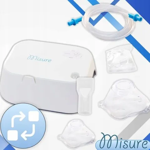 INHALATOR NEBULIZATOR TŁOKOWY DLA DZIECI I DOROSŁYCH 2 MASKI FILTRY GRATIS