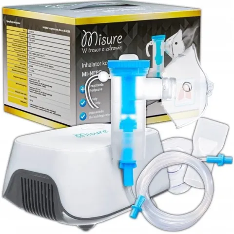 INHALATOR NEBULIZATOR TŁOKOWY DLA DZIECI I DOROSŁYCH 2 MASKI FILTRY GRATIS