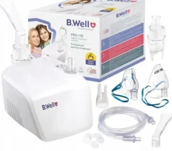 INHALATOR NEBULIZATOR TŁOKOWY KOMPRESOROWY B.WELL DLA DZIECI I DOROSŁYCH