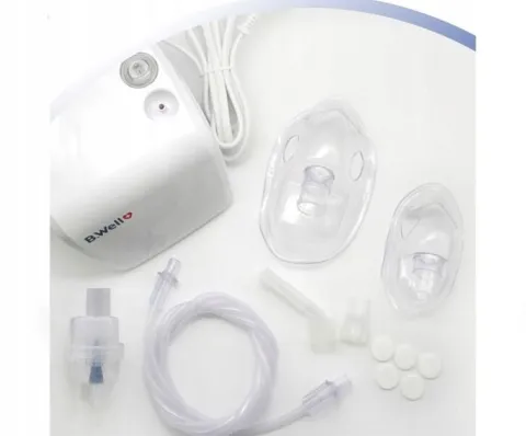 INHALATOR NEBULIZATOR TŁOKOWY KOMPRESOROWY B.WELL DLA DZIECI I DOROSŁYCH