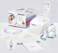 INHALATOR NEBULIZATOR TŁOKOWY KOMPRESOROWY B.WELL DLA DZIECI I DOROSŁYCH