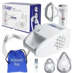 INHALATOR NEBULIZATOR TŁOKOWY DLA DZIECI DOROSŁYCH FLAEM 4NEB 4POZIOMY