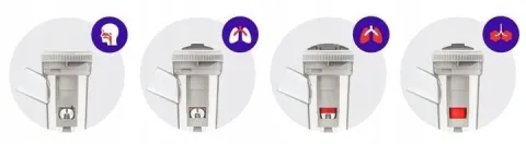 INHALATOR NEBULIZATOR TŁOKOWY DLA DZIECI DOROSŁYCH FLAEM ALPHANEB 4POZIOMY