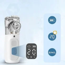 INHALATOR SIATECZKOWY PRZENOŚNY NA AKUMULATOR DLA DZIECI I DOROSŁYCH CICHY