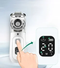 INHALATOR SIATECZKOWY PRZENOŚNY NA AKUMULATOR DLA DZIECI I DOROSŁYCH CICHY