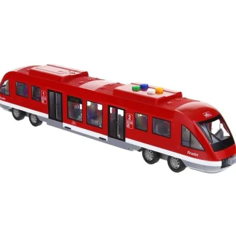 Interaktywny Tramwaj Pociąg z Napędem Zabawka Dla Dzieci Otwierane Drzwi