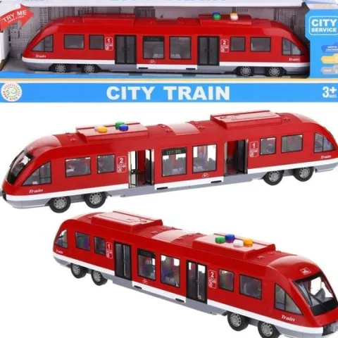Interaktywny Tramwaj Pociąg z Napędem Zabawka Dla Dzieci Otwierane Drzwi