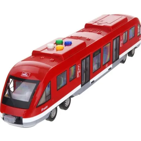 Interaktywny Tramwaj Pociąg z Napędem Zabawka Dla Dzieci Otwierane Drzwi
