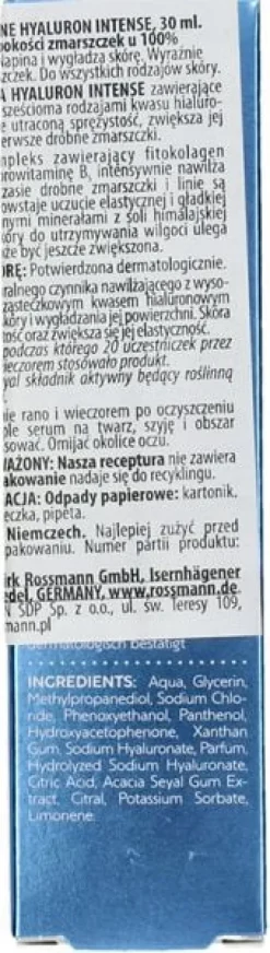 ISANA HYALURON INTENSE SERUM DO TWARZY 30 ML