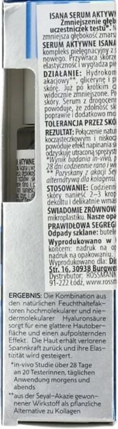 ISANA HYALURON INTENSE SERUM DO TWARZY 30 ML