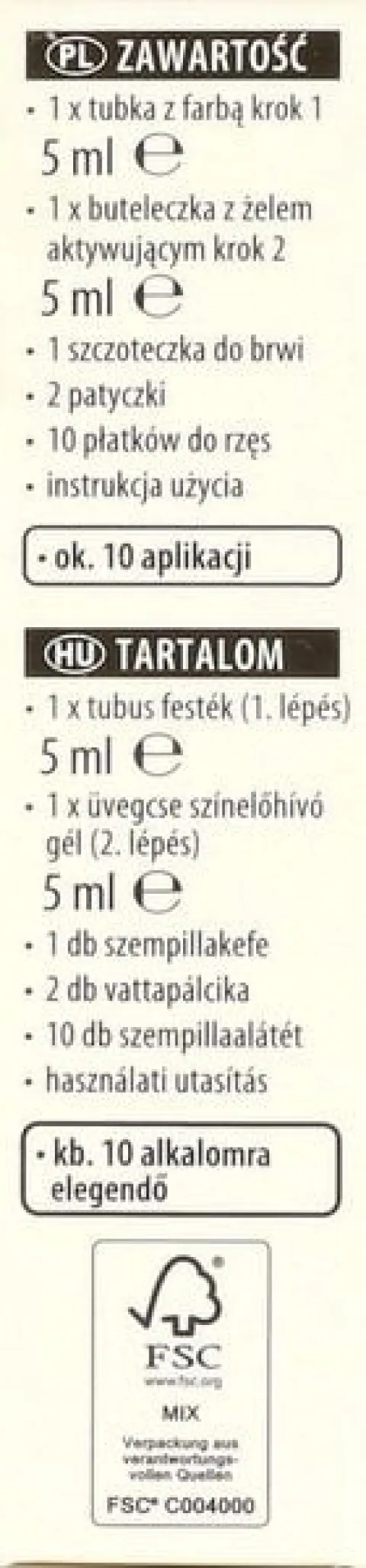 ISANA LASH COLOR HENNA DO RZĘS I BRWI CZARNA 1 SZT