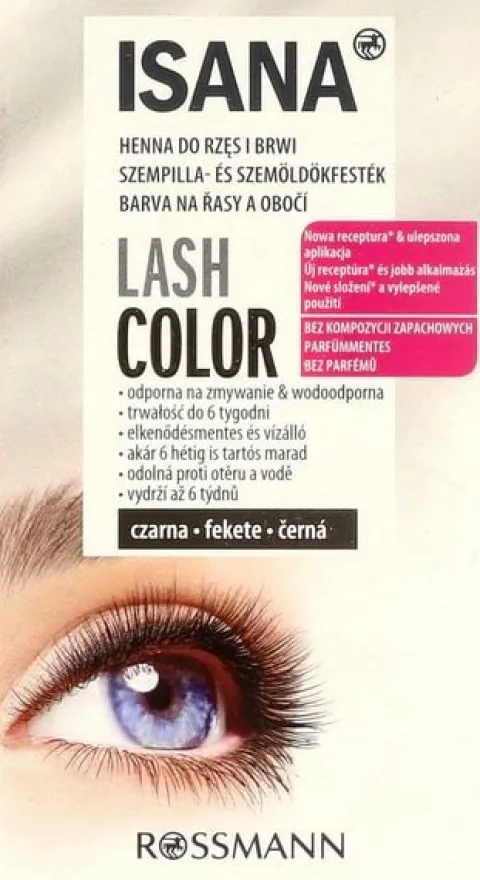 ISANA LASH COLOR HENNA DO RZĘS I BRWI CZARNA 1 SZT