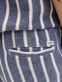 Jack&Jones krótkie joggery JPSTJAIDEN COBA STRIPE JOG SHORTS REG SN 12274413 OCEAN CAVERN M