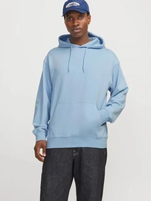 Jack&Jones męska bluza z kapturem JJESTAR BASIC SWEAT HOOD NOOS 12257852 CHAMBRAY BLUE S